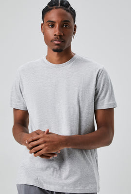 Link to Basic Organically Grown Cotton Tee Heather Grey