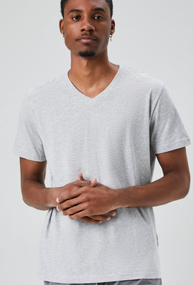 Link to Basic Organically Grown Cotton Tee Heather Grey