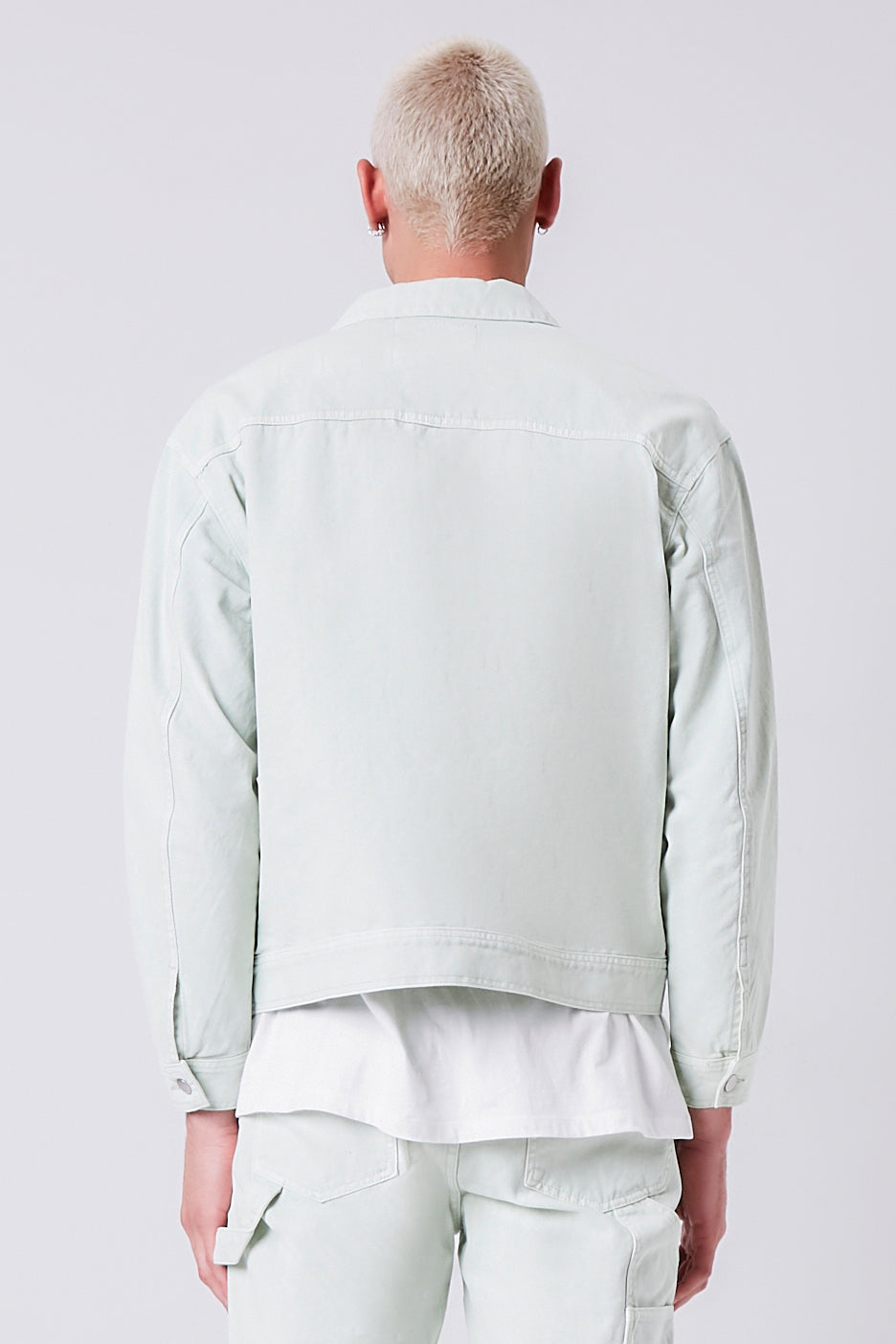 Pocket Button-Front Jacket Sage