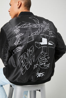 Link to Graphic Bomber Jacket Black