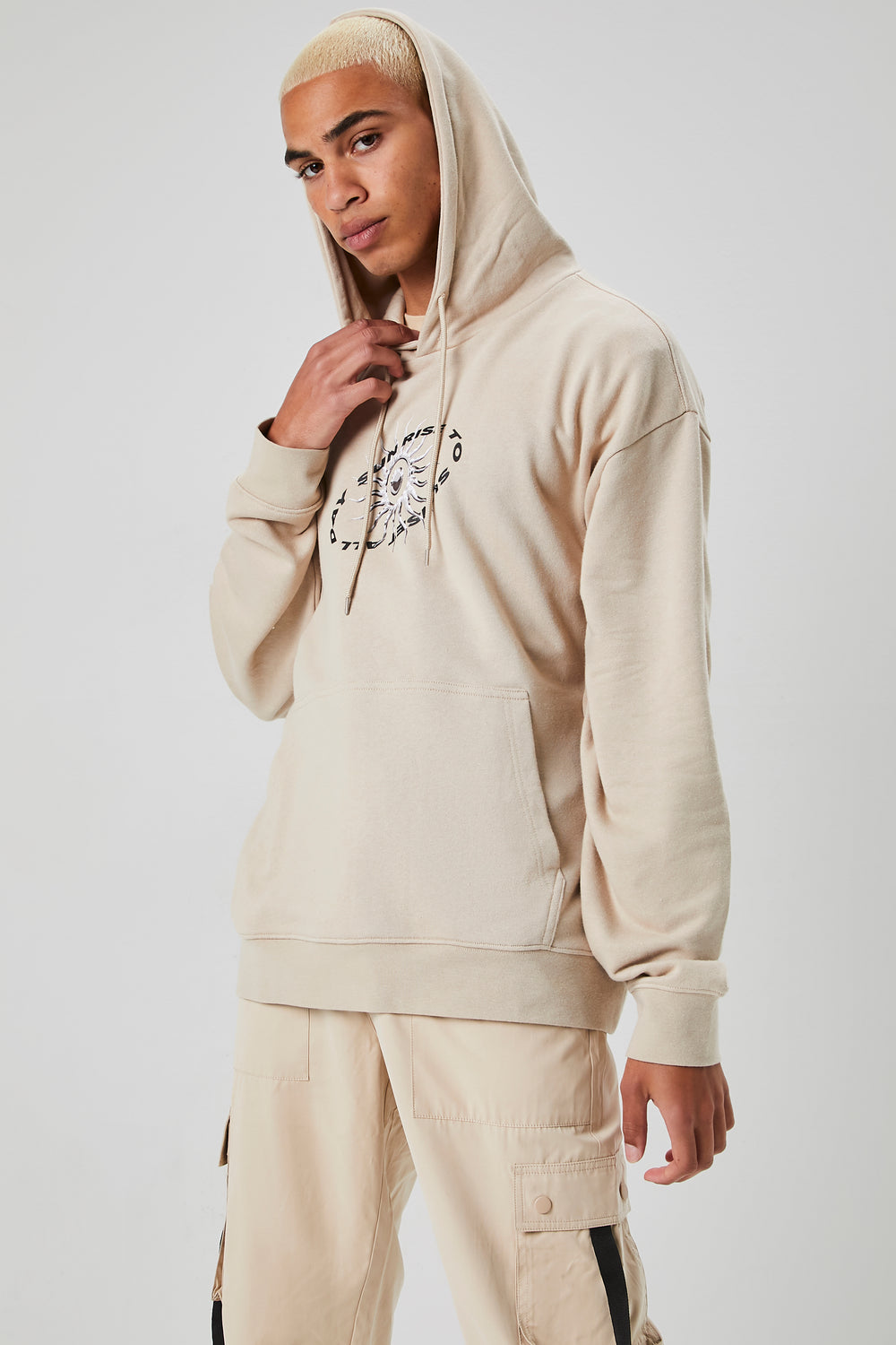 Sunrise To Sunset Graphic Hoodie Taupe