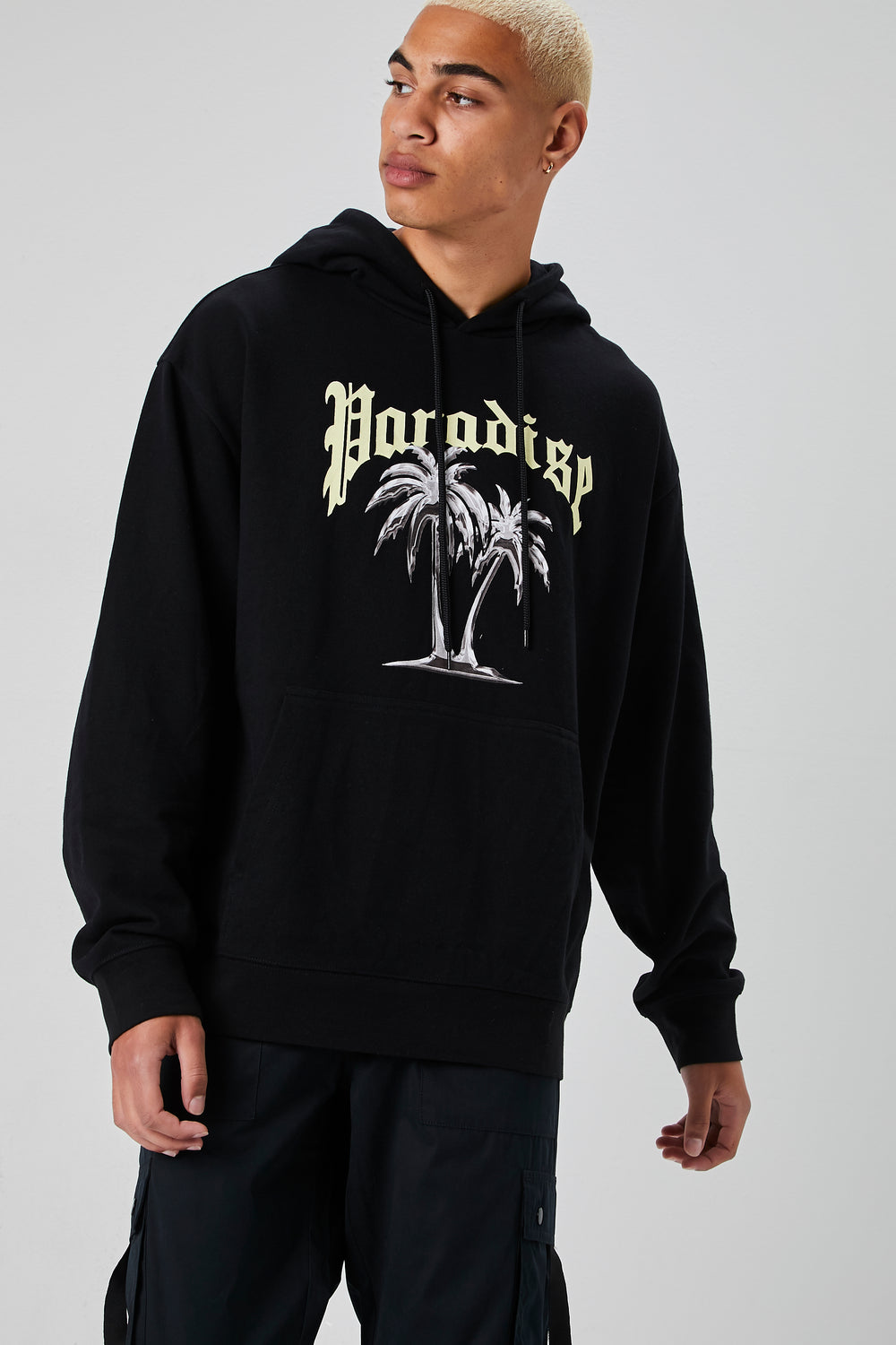 Paradise Graphic French Terry Hoodie Black