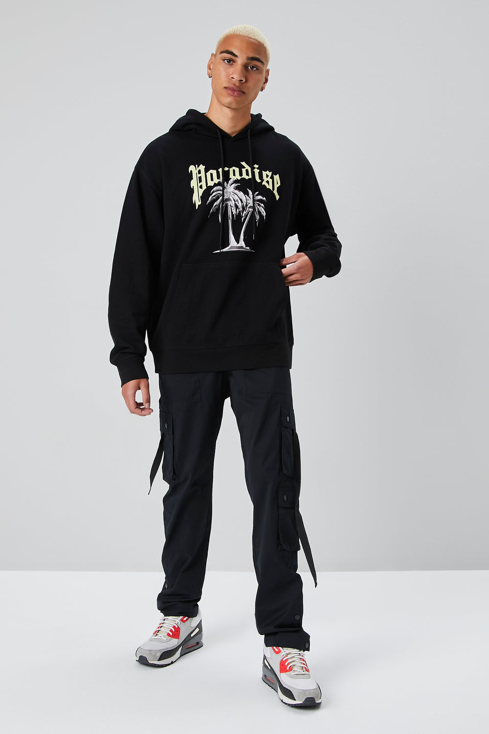 Paradise Graphic French Terry Hoodie Black