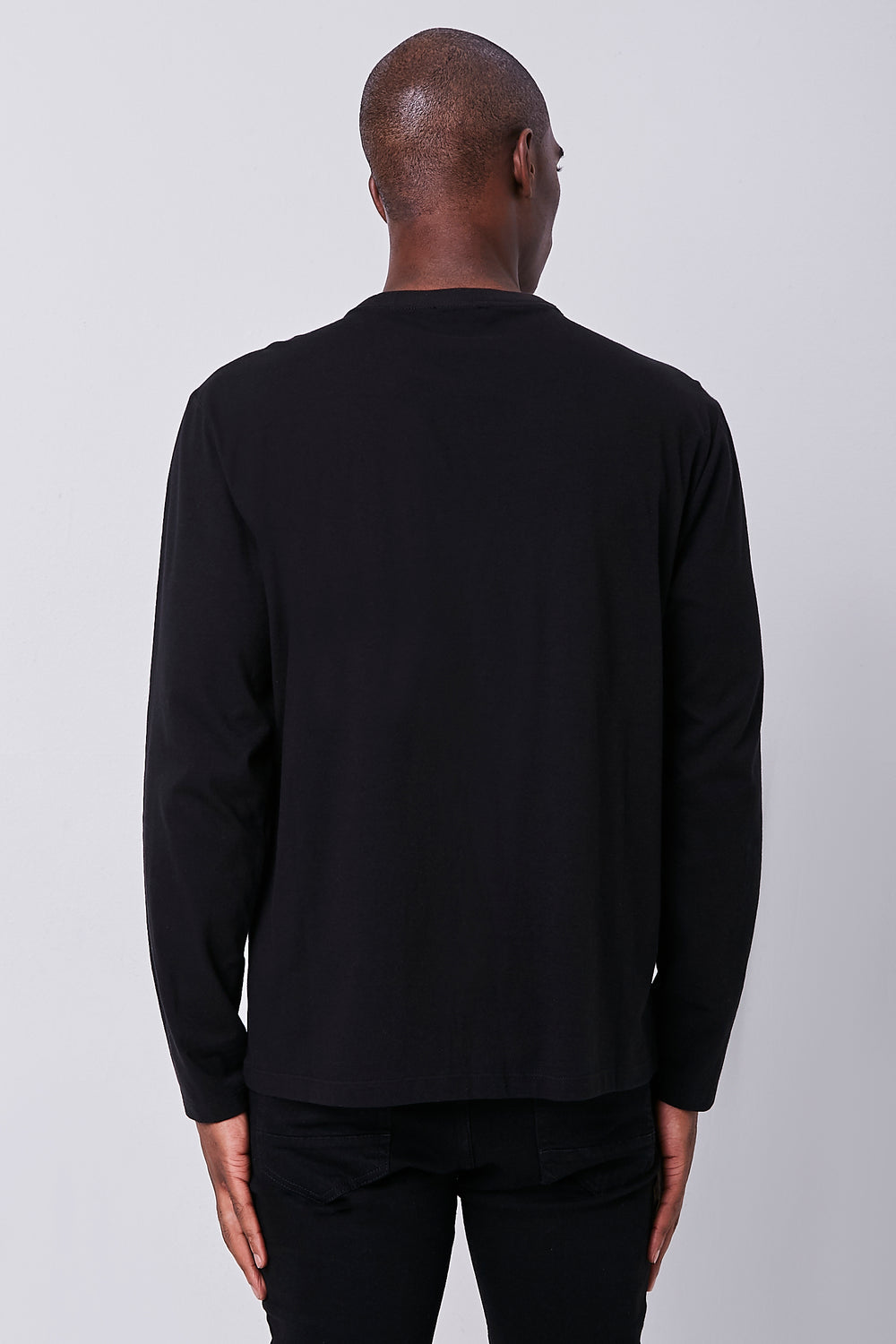 Long Sleeve Crew Neck Tee Black