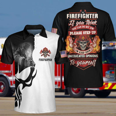 Firefighter Proud Skull EZ16 0304 Polo Shirt - Hyperfavor