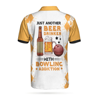 Just Another Beer Drinker With Bowling Addiction Polo Shirt - Hyperfavor