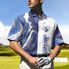Personalized Blue Marble And Gold Golf EZ20 2503 Custom Polo Shirt - Hyperfavor