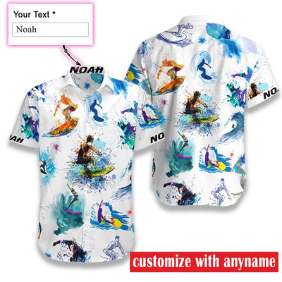 Surfing Art Water Color EZ05 0608 Custom Hawaiian Shirt 1 - Hyperfavor