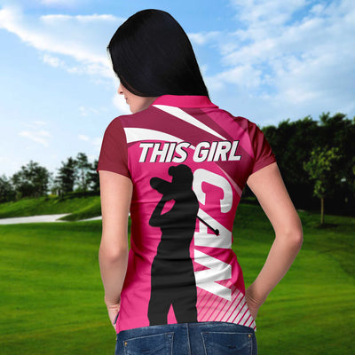 This Girl Can Golf Girl V2 Polo Shirt - Hyperfavor
