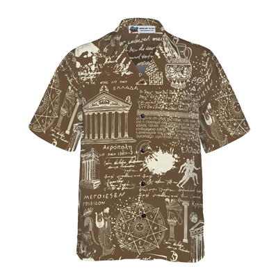 Greek Antique Seamless Hawaiian Shirt - Hyperfavor