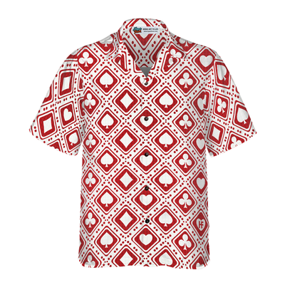 Casino Red Pattern Hawaiian Shirt - Hyperfavor