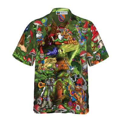 Gnome Hippie Hawaiian Shirt - Hyperfavor