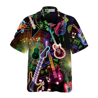 Colorful Guitars Hawaiian Shirt - Hyperfavor