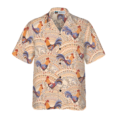 Boho Chicken Pattern Hawaiian Shirt - Hyperfavor