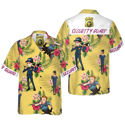 Security Guard Hawaiian Shirt - Hyperfavor