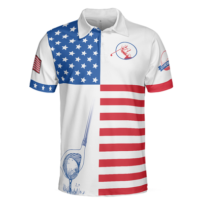 American Flag Golf V2 Short Sleeve Unisex Golf Polo Shirt, Polo Shirts For Men And Women - Hyperfavor
