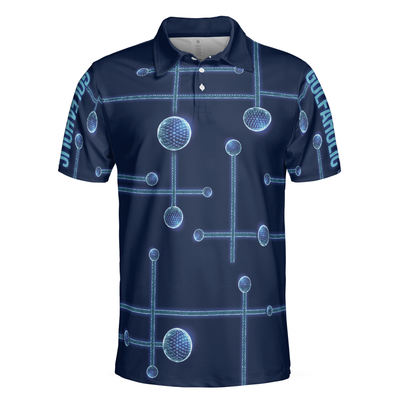 Golfaholic Geometric Golf Ball Low Poly Design Polo Shirt, Digital Golf Polo Shirt, Best Golf Shirt For Men - Hyperfavor