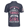 I'm Happy To Show You What Swing Like A Girl Really Means, American Golf Girl W-Ver 2 Polo Shirt - Hyperfavor