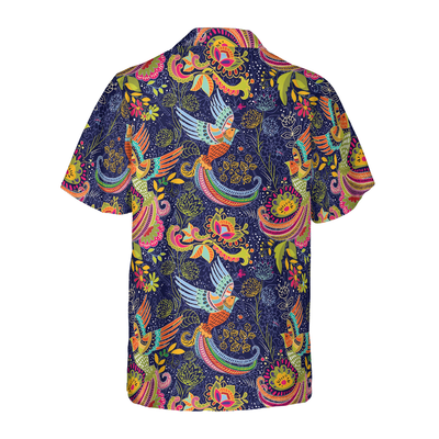 Colorful Hummingbird Mandala Hawaiian Shirt - Hyperfavor