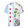 Chicago Flag Viola sororia Hawaiian Shirt - Hyperfavor