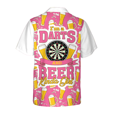 I'm A Darts And Beer Kinda Girl Hawaiian Shirt - Hyperfavor