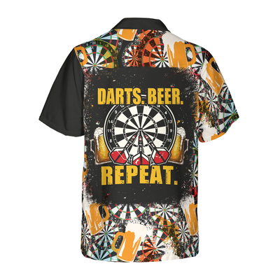 Darts Beer Repeat Hawaiian Shirt - Hyperfavor