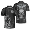 Rippin' Lips Skull Fish Skeleton Fishing Polo Shirt, Black Fish Hook Polo Shirt, Best Fishing Shirt For Men - Hyperfavor