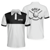 Golf Is My Therapy Golf Polo Shirt, Black And White Golf Love Polo Shirt, Best Golf Shirt For Men - Hyperfavor