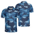 Aircraft Ocean Blue Camouflage Short Sleeve Polo Shirt, Army Polo Shirt, Best Camo Shirt For Men - Hyperfavor