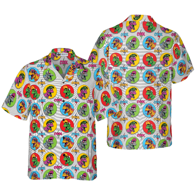 Cool T-Rex Dinosaur Hawaiian Shirt - Hyperfavor