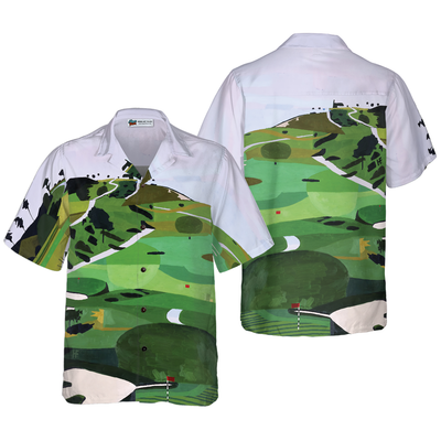 Golf Course Canvas Hawaiian Shirt - Hyperfavor