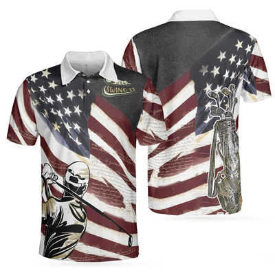 Keep Swing It American Flag Golf Club Polo Shirt, USA Flag Polo Shirt, Best Golf Shirt For Men - Hyperfavor