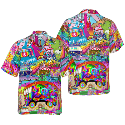 Camping Hippie Stay Trippy Hawaiian Shirt - Hyperfavor
