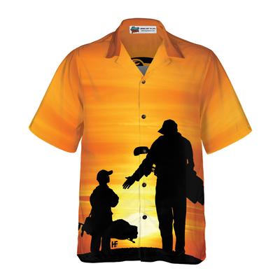 Son And Dad Playing Golf Hawaiian Shirt - Hyperfavor