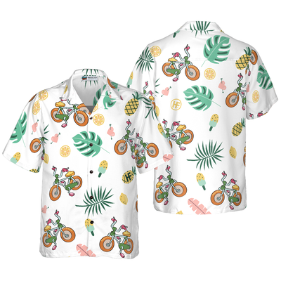 Cartoon Cycling Hawaiian Shirt - Hyperfavor