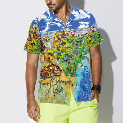 Beach Travel Custom Texas Hawaiian Shirt, Personalized Texas State Map Pattern Shirt, Texas Home Shirt For Men - Hyperfavor
