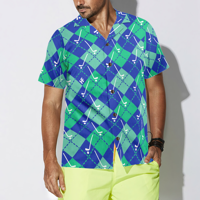 Plaid Golf Seamless Pattern Hawaiian Shirt - Hyperfavor