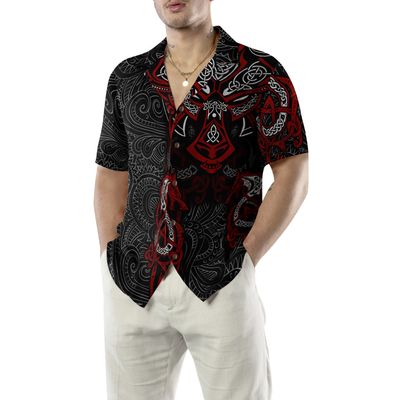 Viking Tattoo Dragon Hawaiian Shirt - Hyperfavor