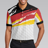 German Flag Short Sleeve Golf Polo Shirt, Black Wet Paint Golfing Polo Shirt, Best Golf Shirt For Men - Hyperfavor