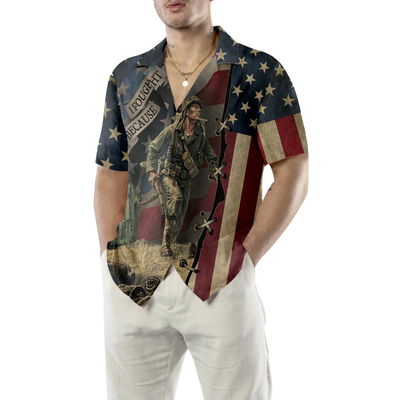 Veteran I fought because I loved that what I left behind Hawaiian Shirt - Hyperfavor