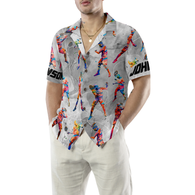 Tennis Color Seamless Pattern With Tennis Ball Custom Hawaiian Shirt - Hyperfavor