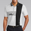 Faith Family Fairways American Flag Golf Polo Shirt, Black And White Golf Shirt For Men - Hyperfavor