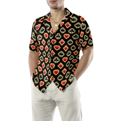 Casino Poker Black Background Hawaiian Shirt - Hyperfavor