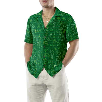 Various Golf Icons Pattern Hawaiian Shirt - Hyperfavor