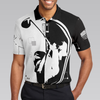 American Golfer Hard Swing US Flag Polo Shirt, Black And White American Flag Polo Shirt, Best Golf Shirt For Men - Hyperfavor