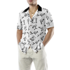 Stick Figures Tennis Black And White Hawaiian Shirt - Hyperfavor