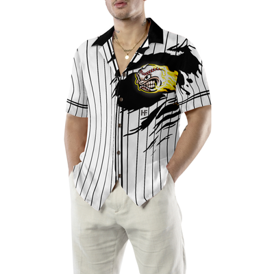 Baseball Fireball Hawaiian Shirt - Hyperfavor