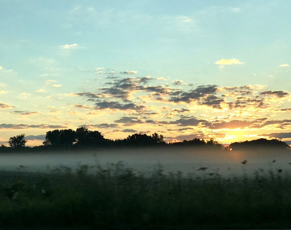 sunrise in Albany, Wisconsin - roadtrip across the USA