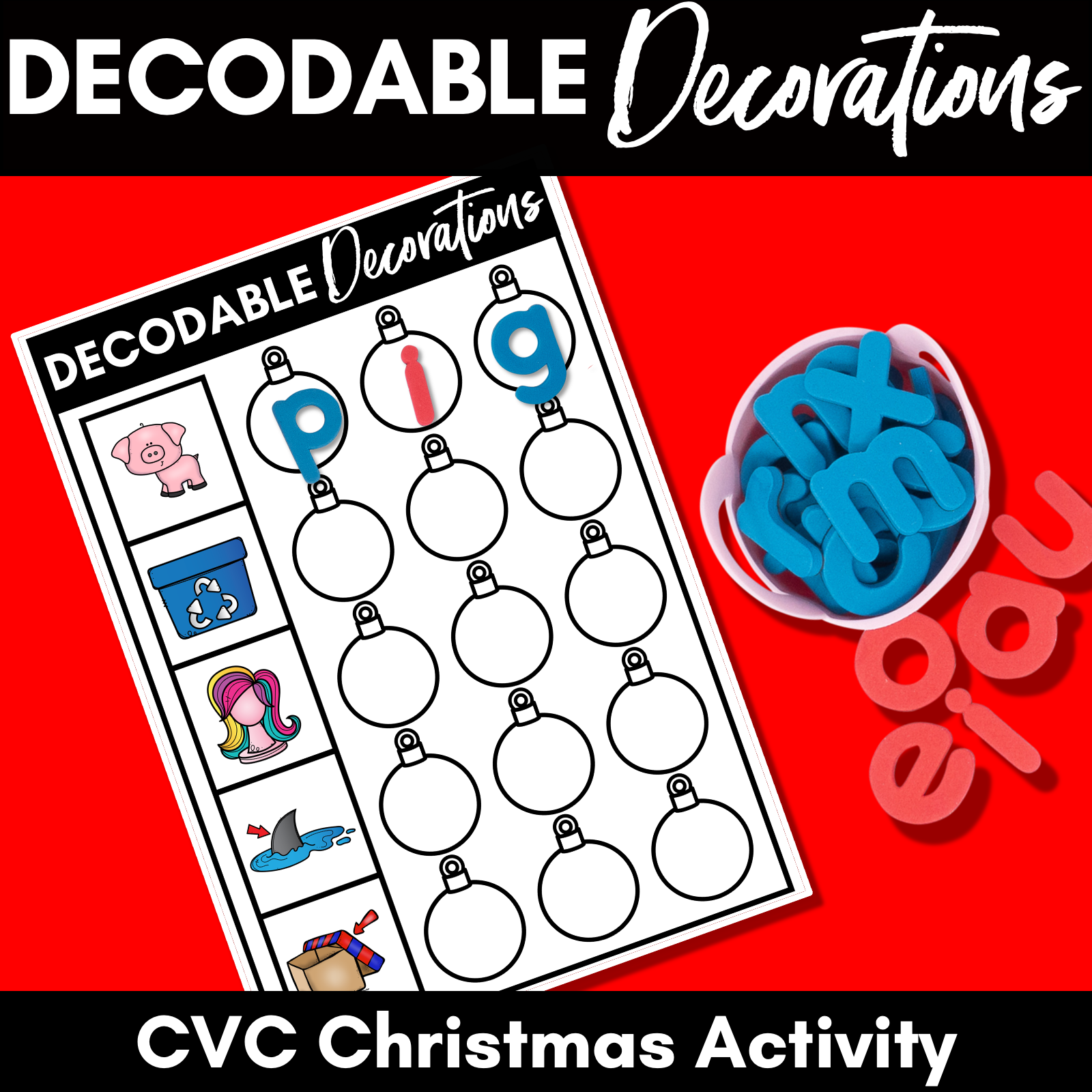 christmas-activities-kindergarten-cvc-word-mats-mrs-learning-bee