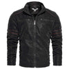 JACKETS KEZONO Negan Fleece Leather Jackets BLACK / XS
